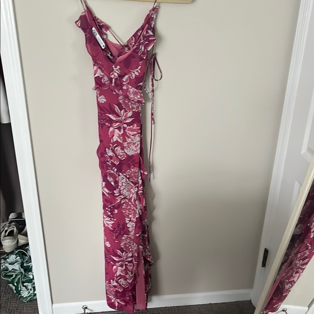 Floral Pink Maxi Dress
